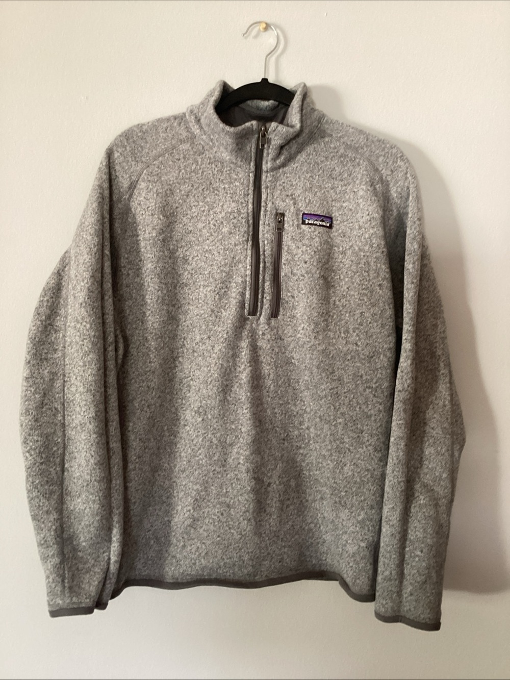 Patagonia Men's Heather Gray Half-Zip Fleece Pullover